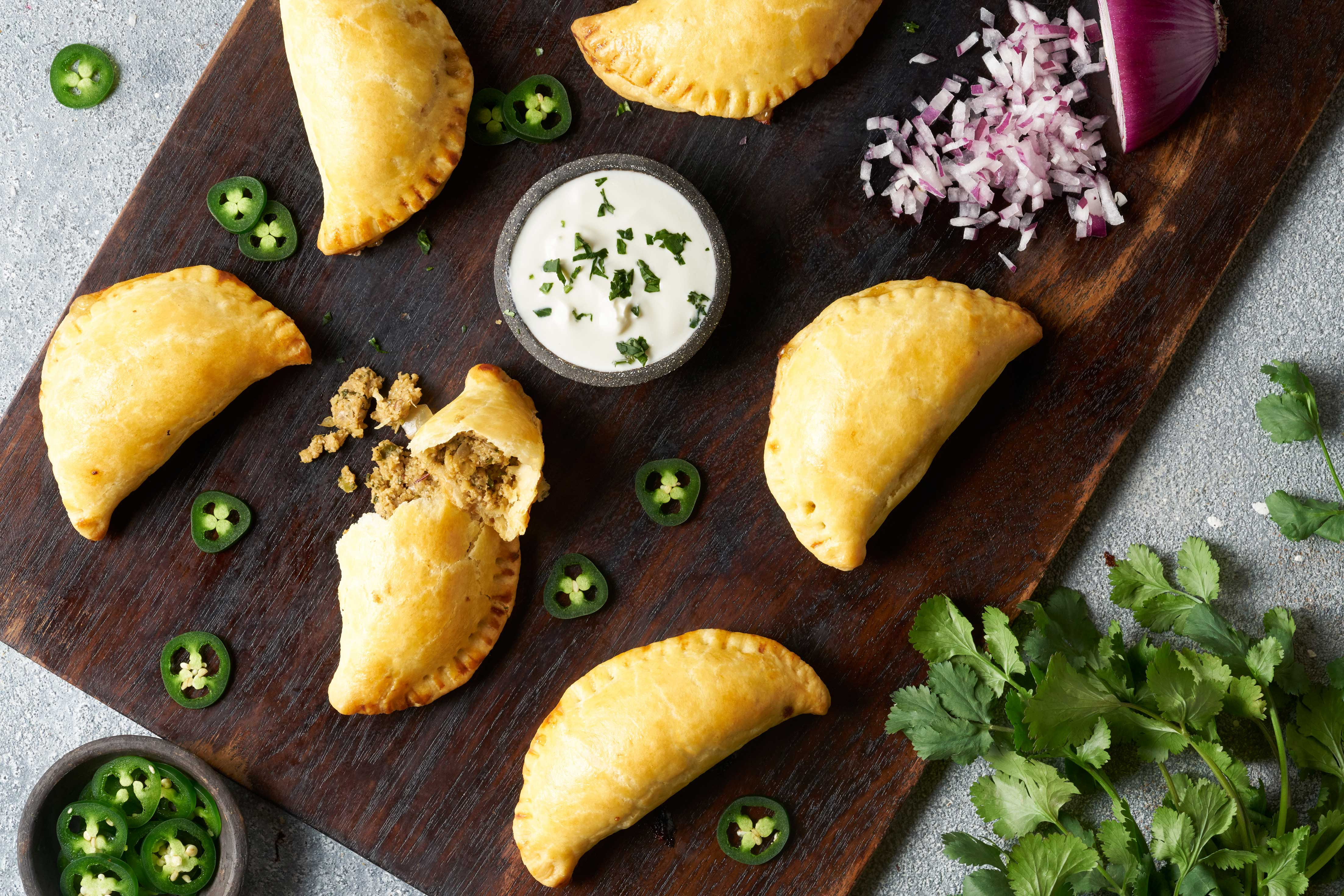 Cheesy Vegetarian Sausage Empanadas Cauldron Foods
