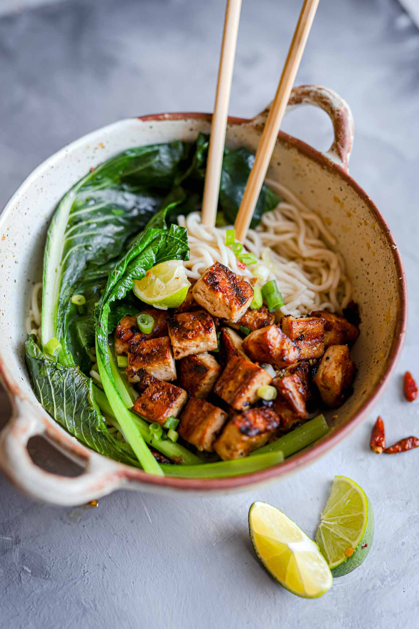 Crispy Szechuan Tofu & Noodle Bowl | Cauldron Foods