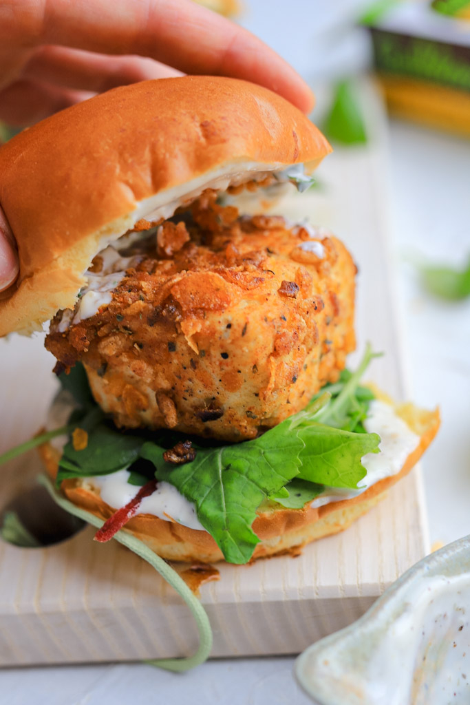 Crispy Fried Tofu Burger Cauldron Foods