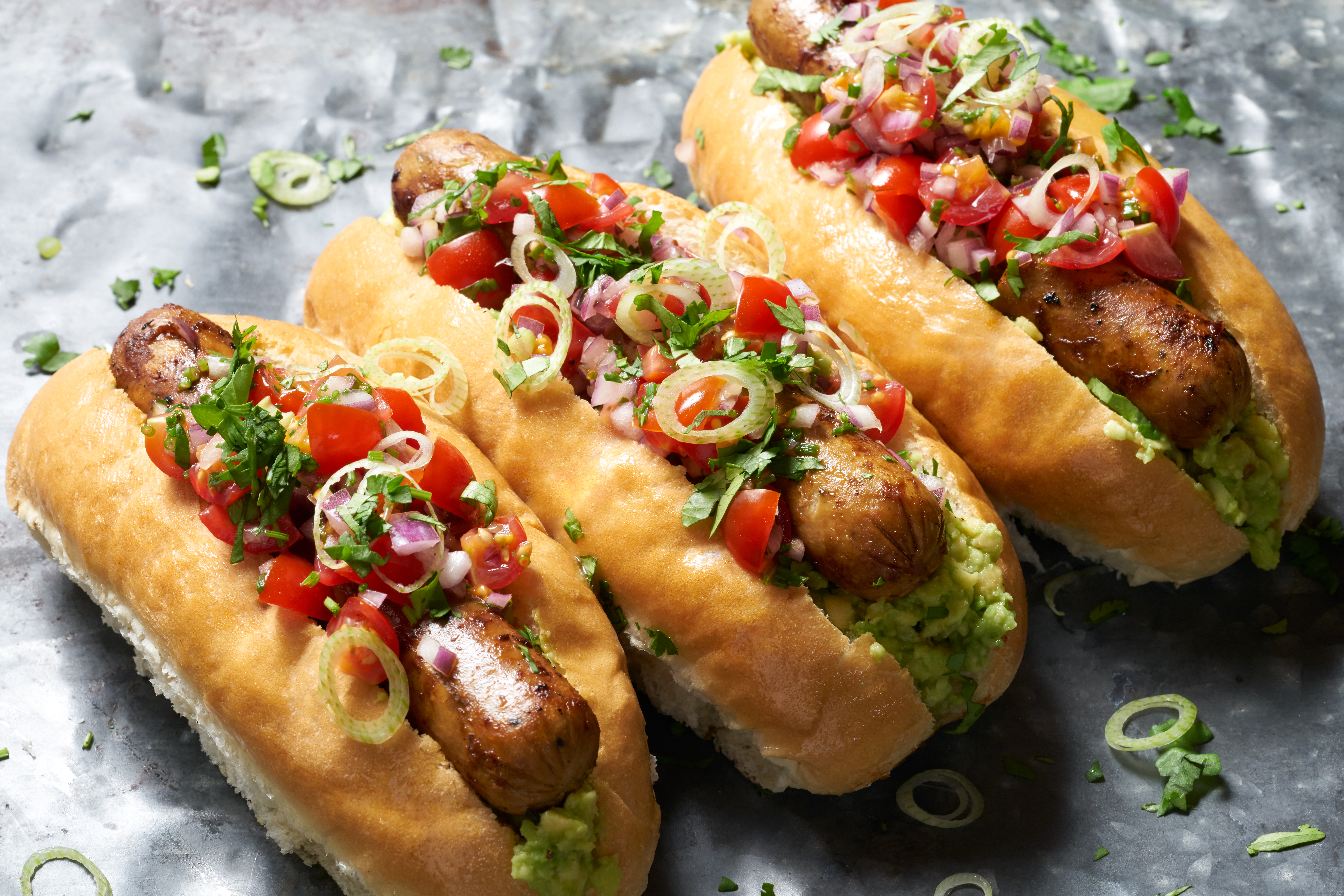 Hot dog with chilli and coriander salsa, Recipe