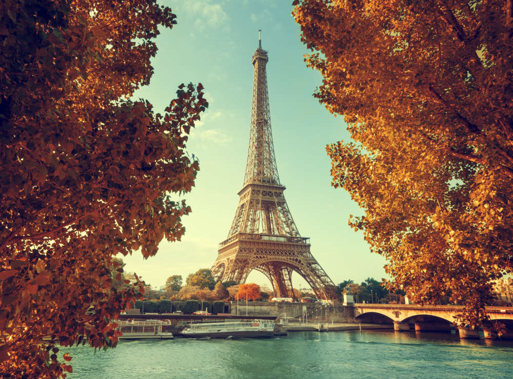 The Eiffel Tower and The Seine in autumn
