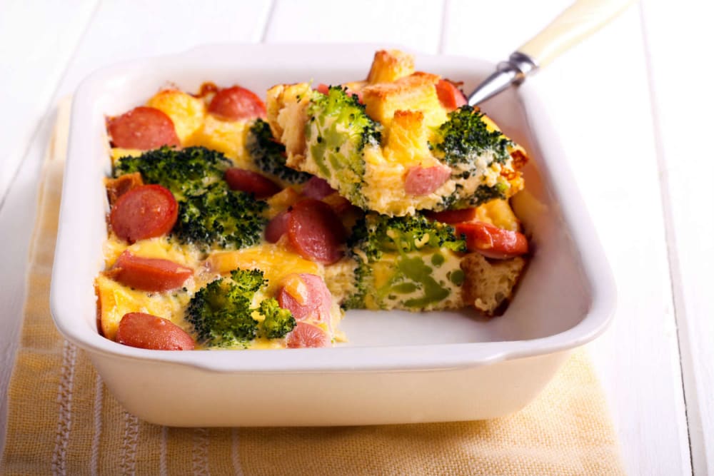 Broccoli and sausage bake for brunch