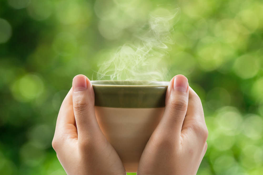 a favourite mug with warm drink