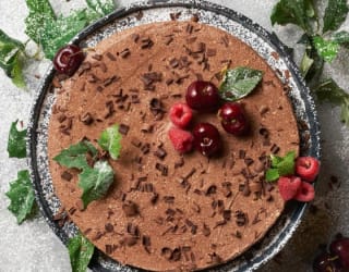 Vegan Christmas Dark Chocolate Torte
