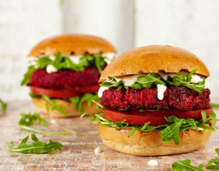 Lincolnshire Sausage & Beetroot Veggie Burger