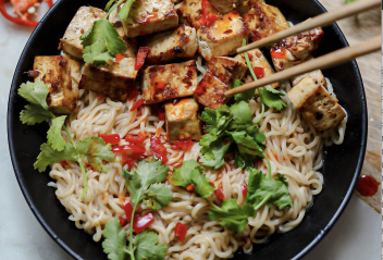 10-Minute Ginger Tofu and Noodles