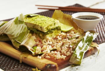 Tofu in banana leaf