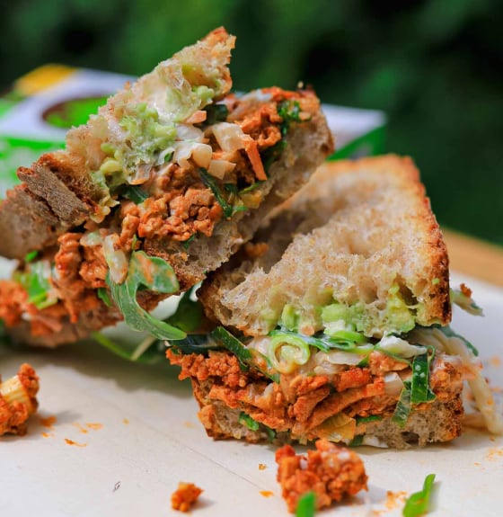 BBQ Pulled Tofu Sandwich Cauldron Foods