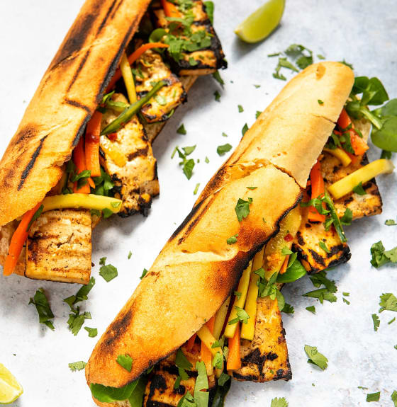 BBQ Tofu Banh Mi Baguette Cauldron Foods