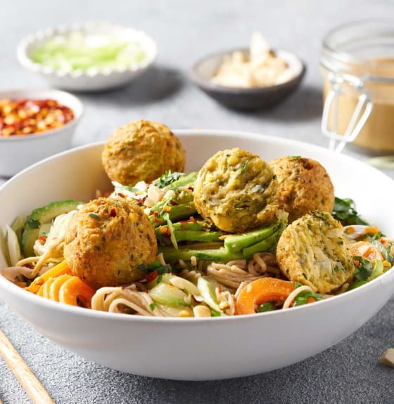 Californian Falafel and Vegan Soba Glow Bowl Cauldron Foods