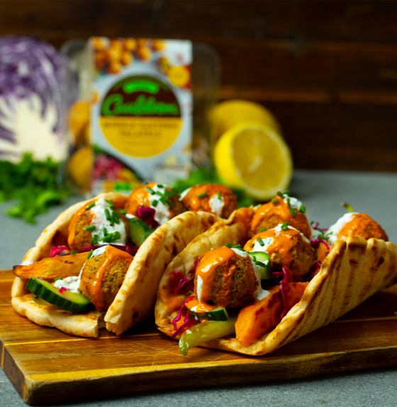 Buffalo Falafel Pitta Cauldron Foods