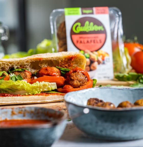 MaakoudaInspired Moroccan Falafel Sandwich Cauldron Foods