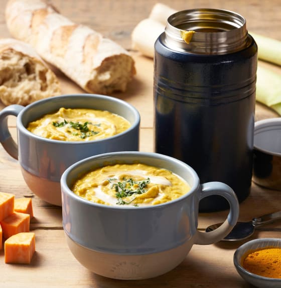 Vegan Leek & Potato Soup with Tofu & Turmeric Cauldron Foods