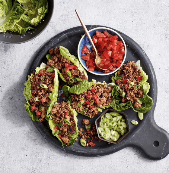 Tofu Mince Stuffed Lettuce Cups Cauldron Foods