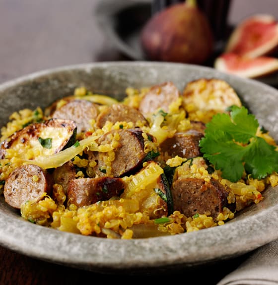 Quinoa, Fennel and Sausage Pilaf Recipes Cauldron Foods