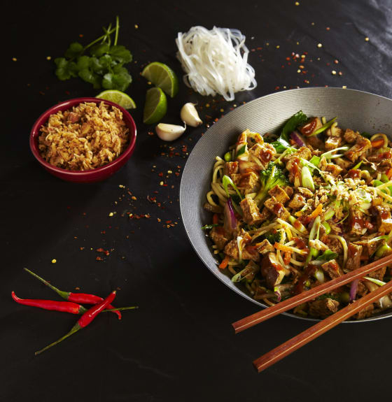 Chinese New Year Noodles with Marinated Tofu Pieces - Recipes