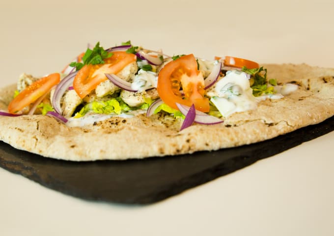 A chicken gyro made by Chris Hale, exclusively for IconInc
