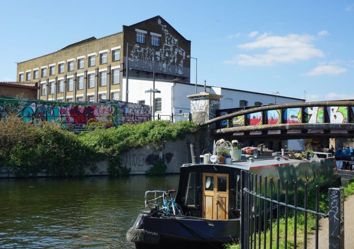 The canal at Hackney Wick in East London