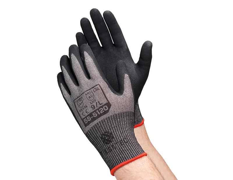 55-5120 Lightweight cut level E micropore foam nitrile palm coated glove
